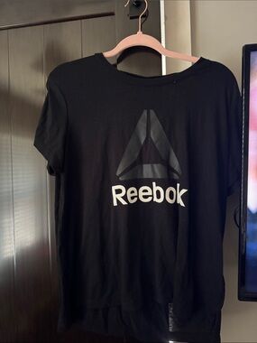 Reebok Black Tee with Contrasting White Logo